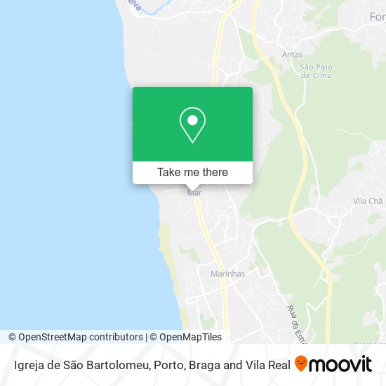 Igreja de São Bartolomeu mapa