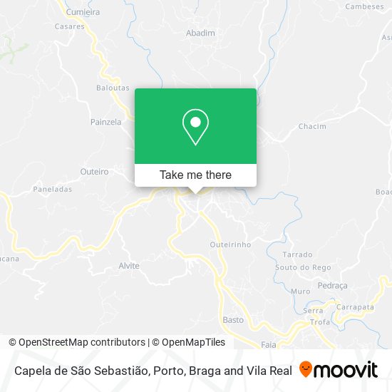 Capela de São Sebastião mapa