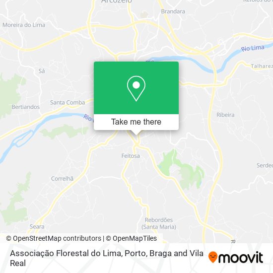 Associação Florestal do Lima mapa