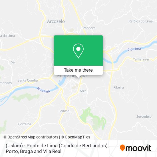 (Uslam) - Ponte de Lima (Conde de Bertiandos) map