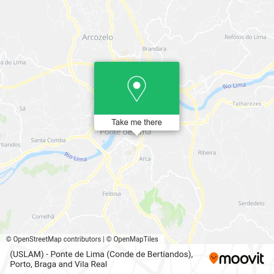(USLAM) - Ponte de Lima (Conde de Bertiandos) map