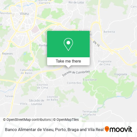 Banco Alimentar de Viseu map