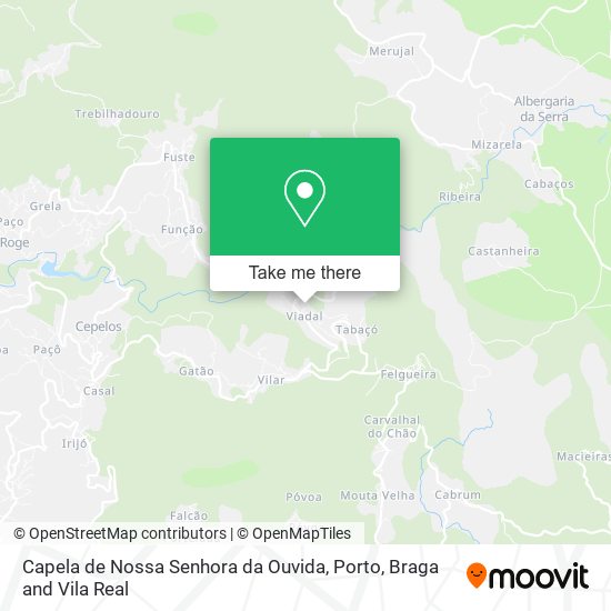 Capela de Nossa Senhora da Ouvida mapa