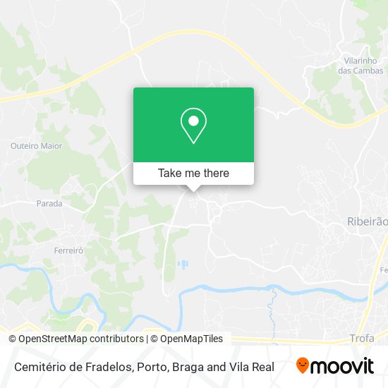 Cemitério de Fradelos mapa