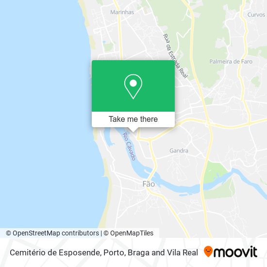 Cemitério de Esposende mapa