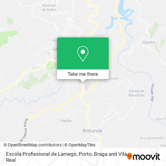 Escola Profissional de Lamego mapa