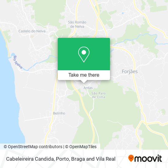 Cabeleireira Candida mapa