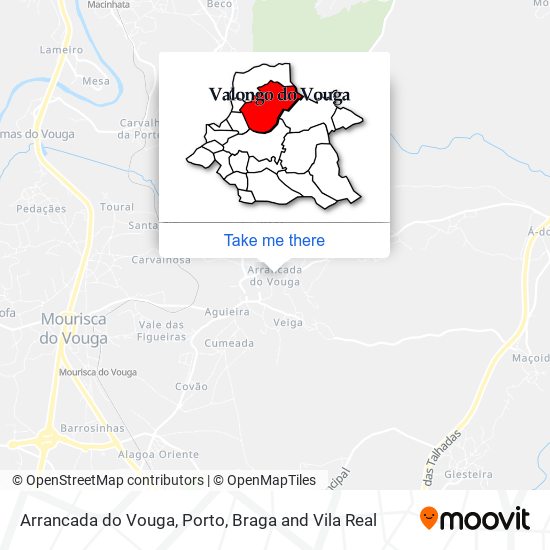 Arrancada do Vouga mapa