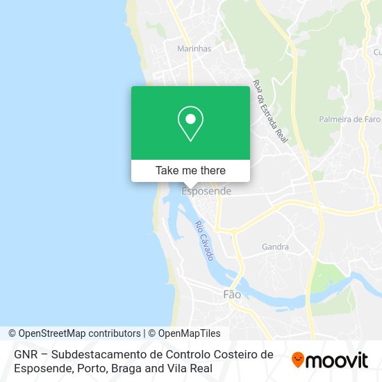GNR – Subdestacamento de Controlo Costeiro de Esposende map
