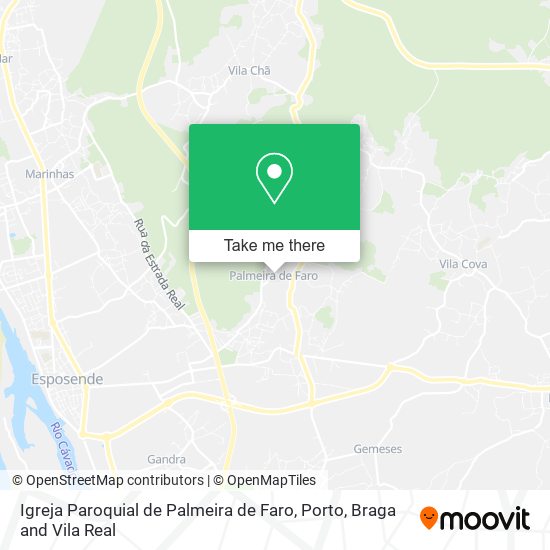 Igreja Paroquial de Palmeira de Faro mapa