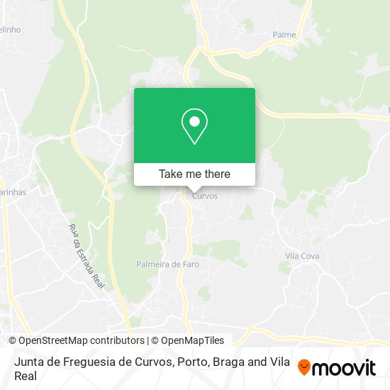 Junta de Freguesia de Curvos mapa