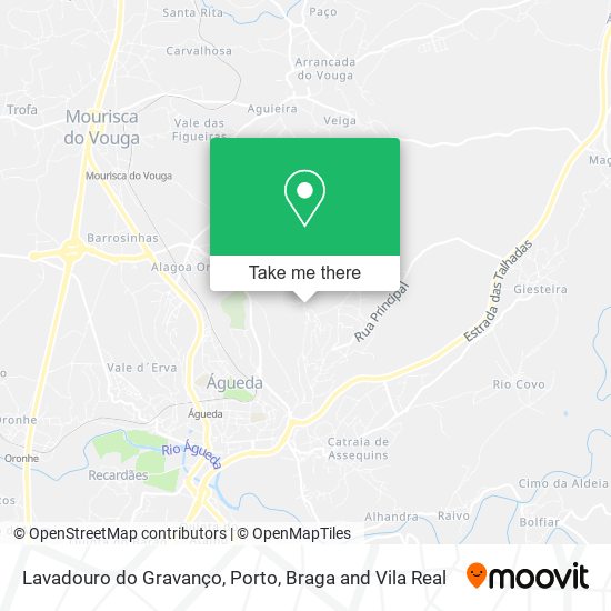 Lavadouro do Gravanço mapa