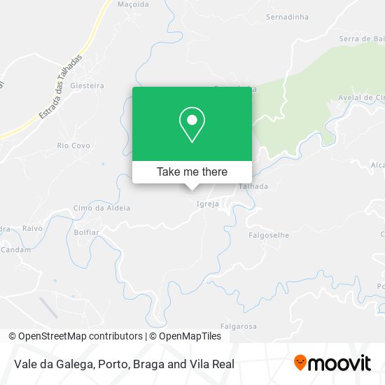 Vale da Galega map