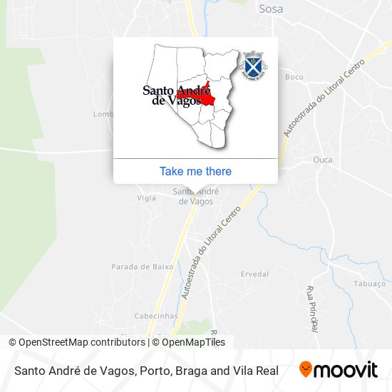 Santo André de Vagos map
