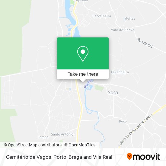 Cemitério de Vagos mapa