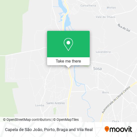 Capela de São João mapa