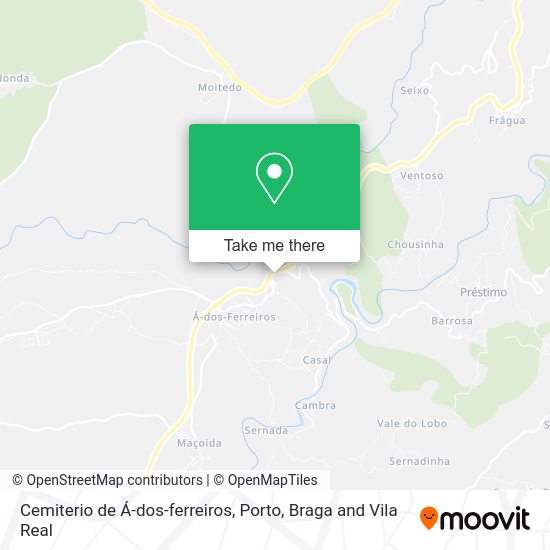 Cemiterio de Á-dos-ferreiros mapa