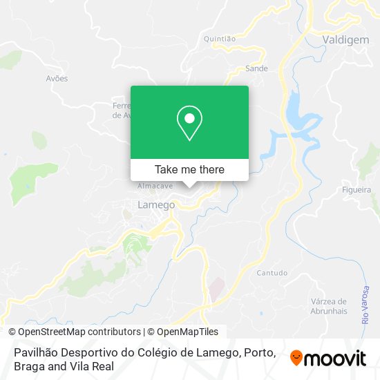 Pavilhão Desportivo do Colégio de Lamego mapa