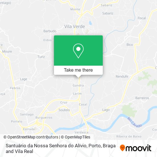 Santuário da Nossa Senhora do Alívio mapa