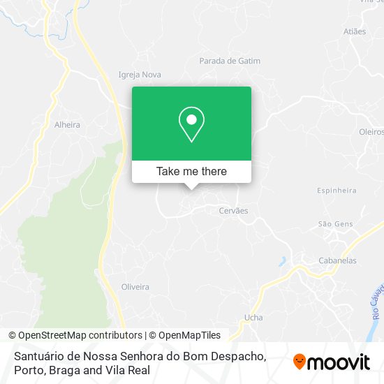 Santuário de Nossa Senhora do Bom Despacho mapa