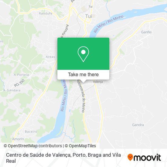 Centro de Saúde de Valença mapa