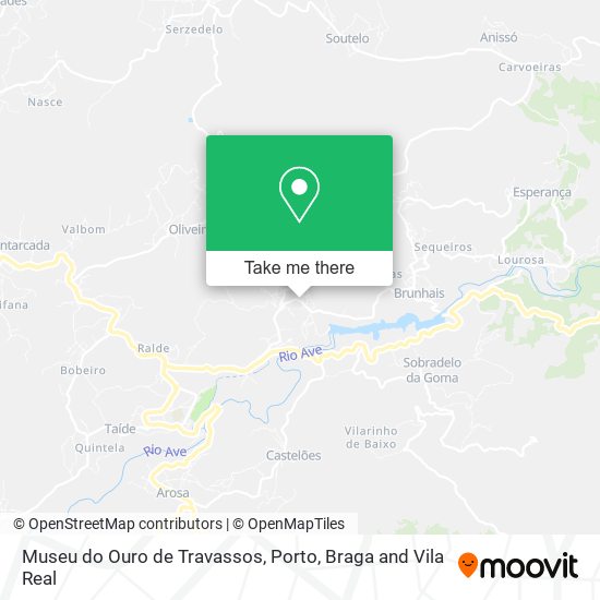 Museu do Ouro de Travassos map