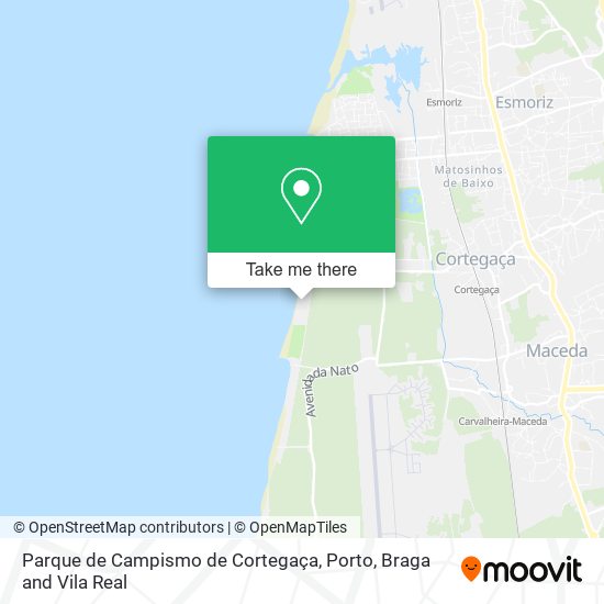 Parque de Campismo de Cortegaça map