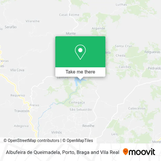 Albufeira de Queimadela map