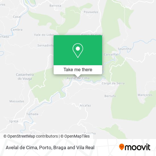 Avelal de Cima mapa