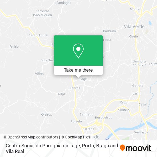 Centro Social da Paróquia da Lage mapa