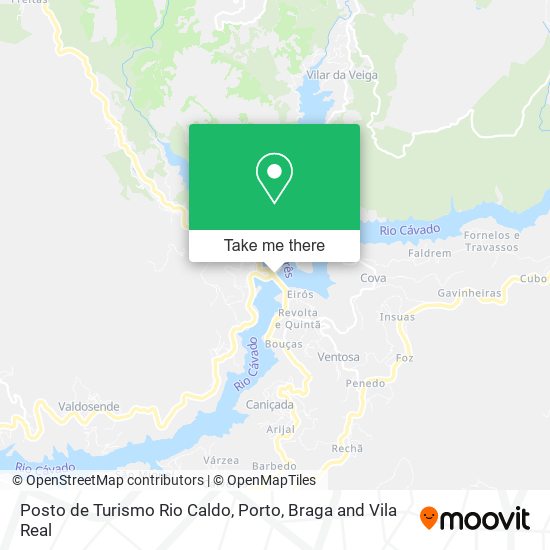 Posto de Turismo Rio Caldo map