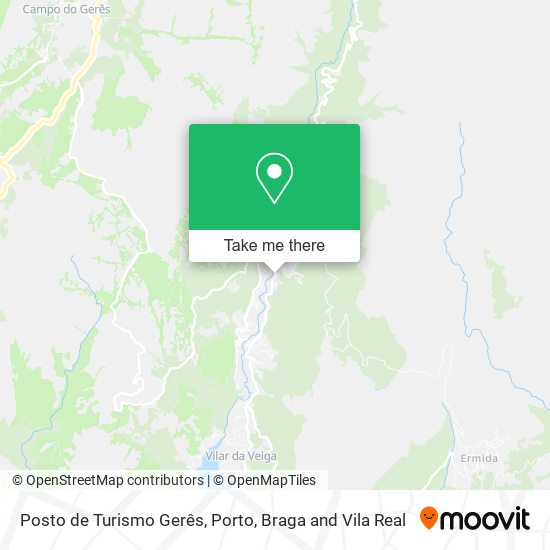 Posto de Turismo Gerês mapa