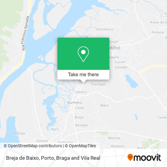 Breja de Baixo mapa