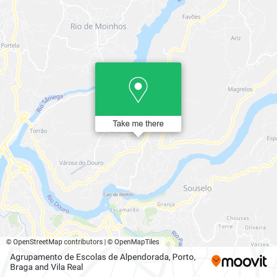 Agrupamento de Escolas de Alpendorada mapa