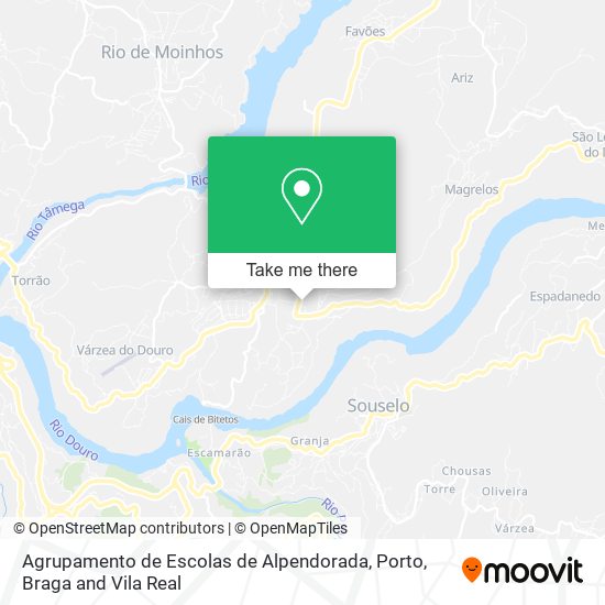 Agrupamento de Escolas de Alpendorada map