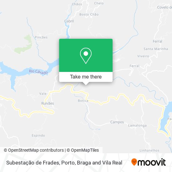Subestação de Frades map