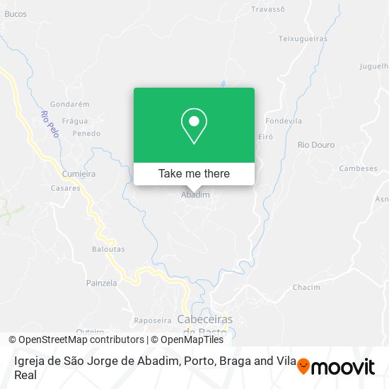 Igreja de São Jorge de Abadim mapa