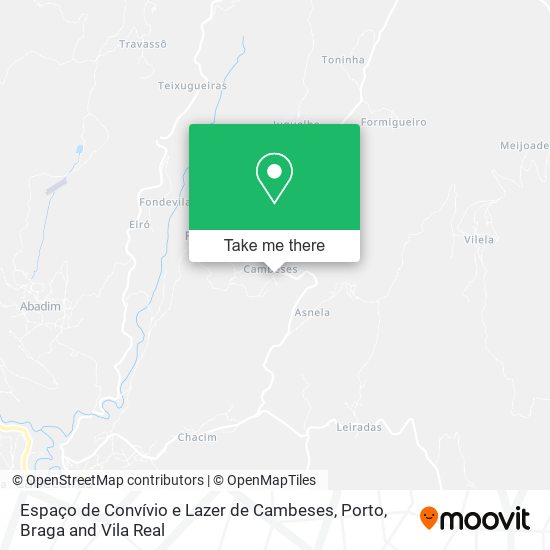 Espaço de Convívio e Lazer de Cambeses map