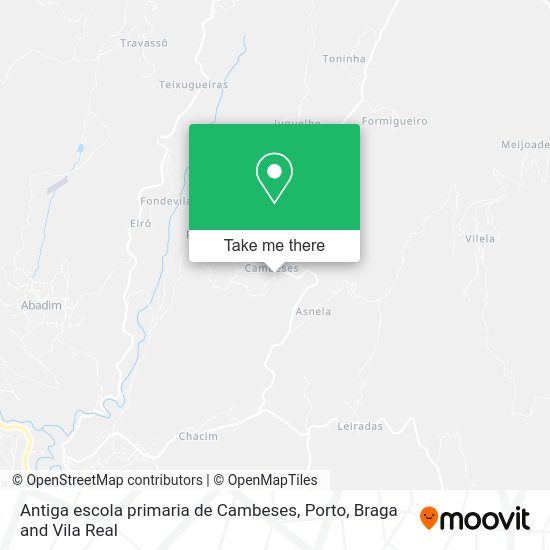 Antiga escola primaria de Cambeses mapa