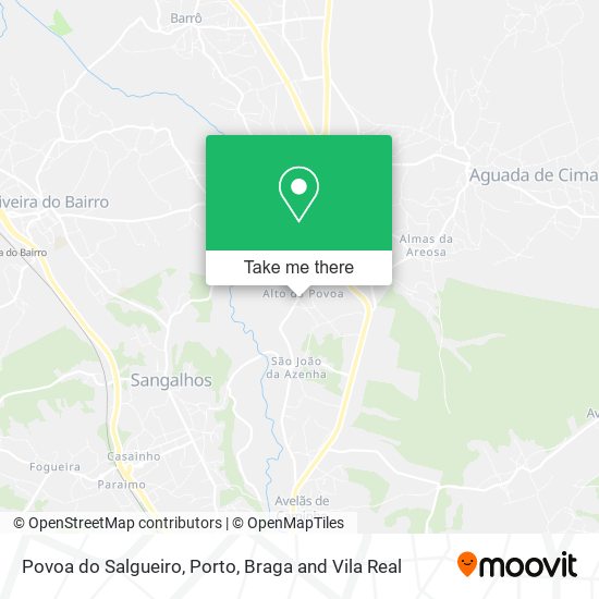 Povoa do Salgueiro mapa