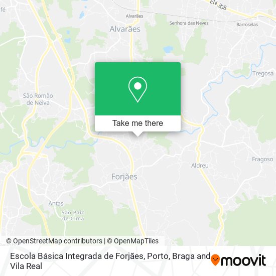 Escola Básica Integrada de Forjães mapa