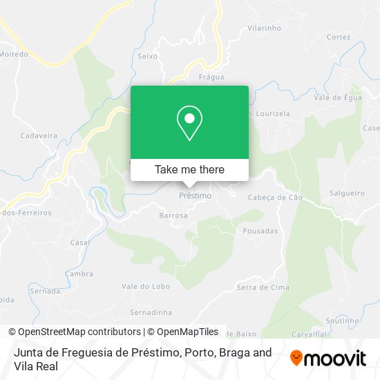 Junta de Freguesia de Préstimo mapa