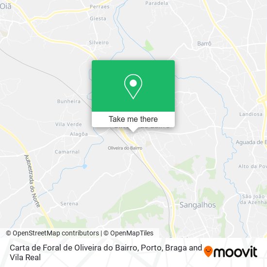 Carta de Foral de Oliveira do Bairro map