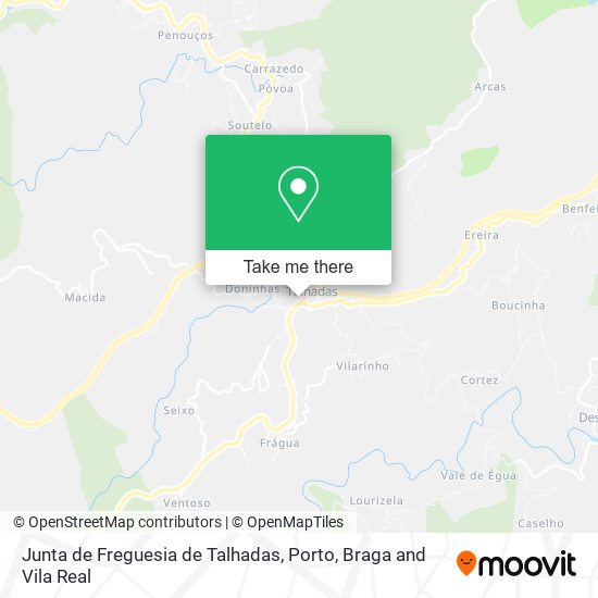 Junta de Freguesia de Talhadas mapa
