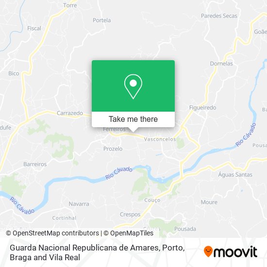 Guarda Nacional Republicana de Amares map