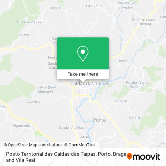 Posto Territorial das Caldas das Taipas map