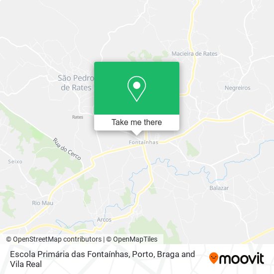 Escola Primária das Fontaínhas mapa