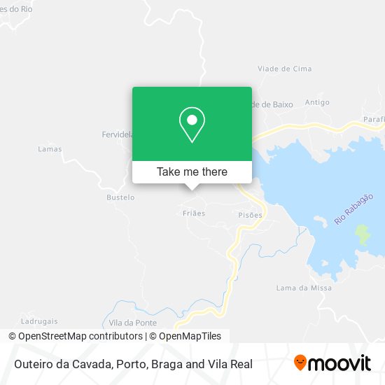 Outeiro da Cavada mapa