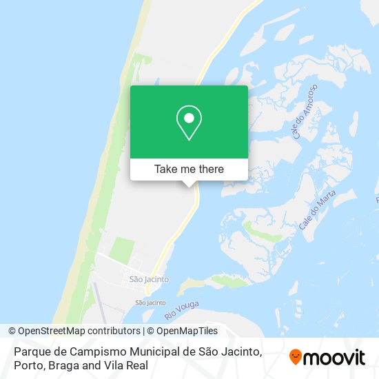 Parque de Campismo Municipal de São Jacinto map