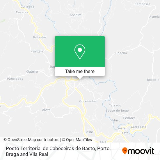 Posto Territorial de Cabeceiras de Basto map